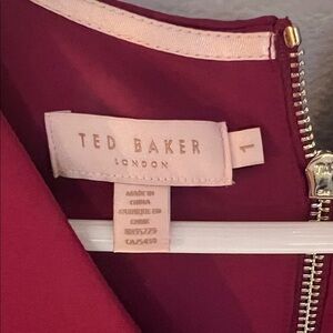 Ted Baker Burgundy Midi Dress